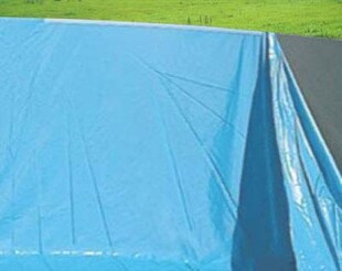 Pool-Innenhülle Innenplane Schwimmbadfolie, Stärke 0,5mm ~ Ø 4,57m x 1,32m 