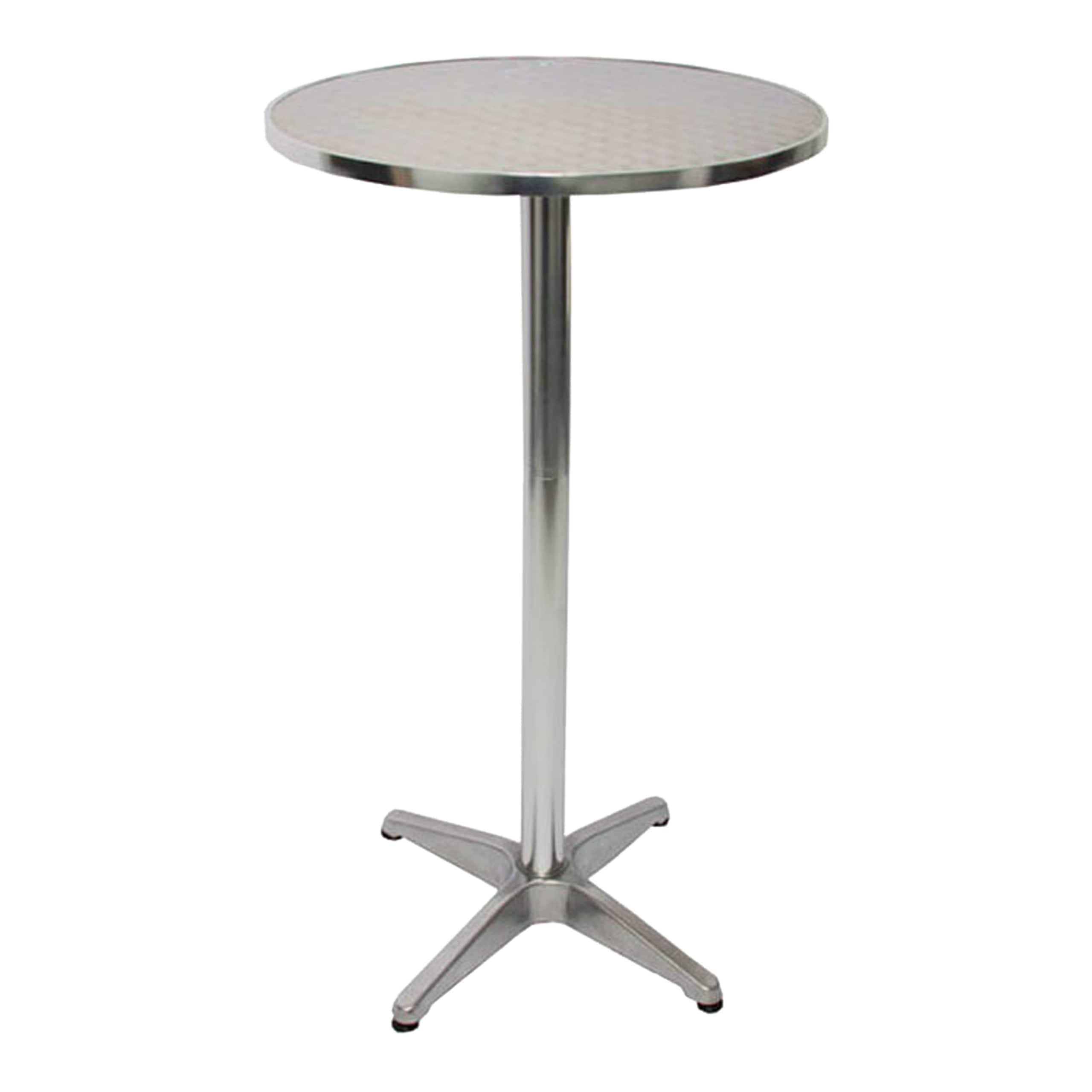 Alu-Stehtisch + Bistrotisch, h&ouml;henverstellbar 70/110cm, &Oslash;=60cm ~ klappbar 