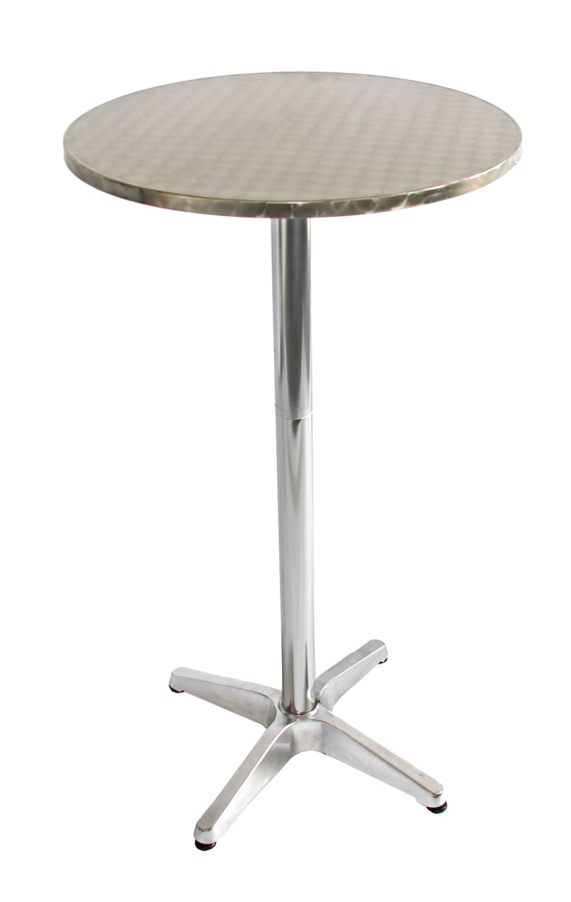 Alu-Stehtisch + Bistrotisch, h&ouml;henverstellbar 70/110cm, &Oslash;=60cm ~ Basismodell 