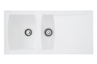 Respekta Mineralite Einbauspüle Boston 100x50 cm - Weiß 