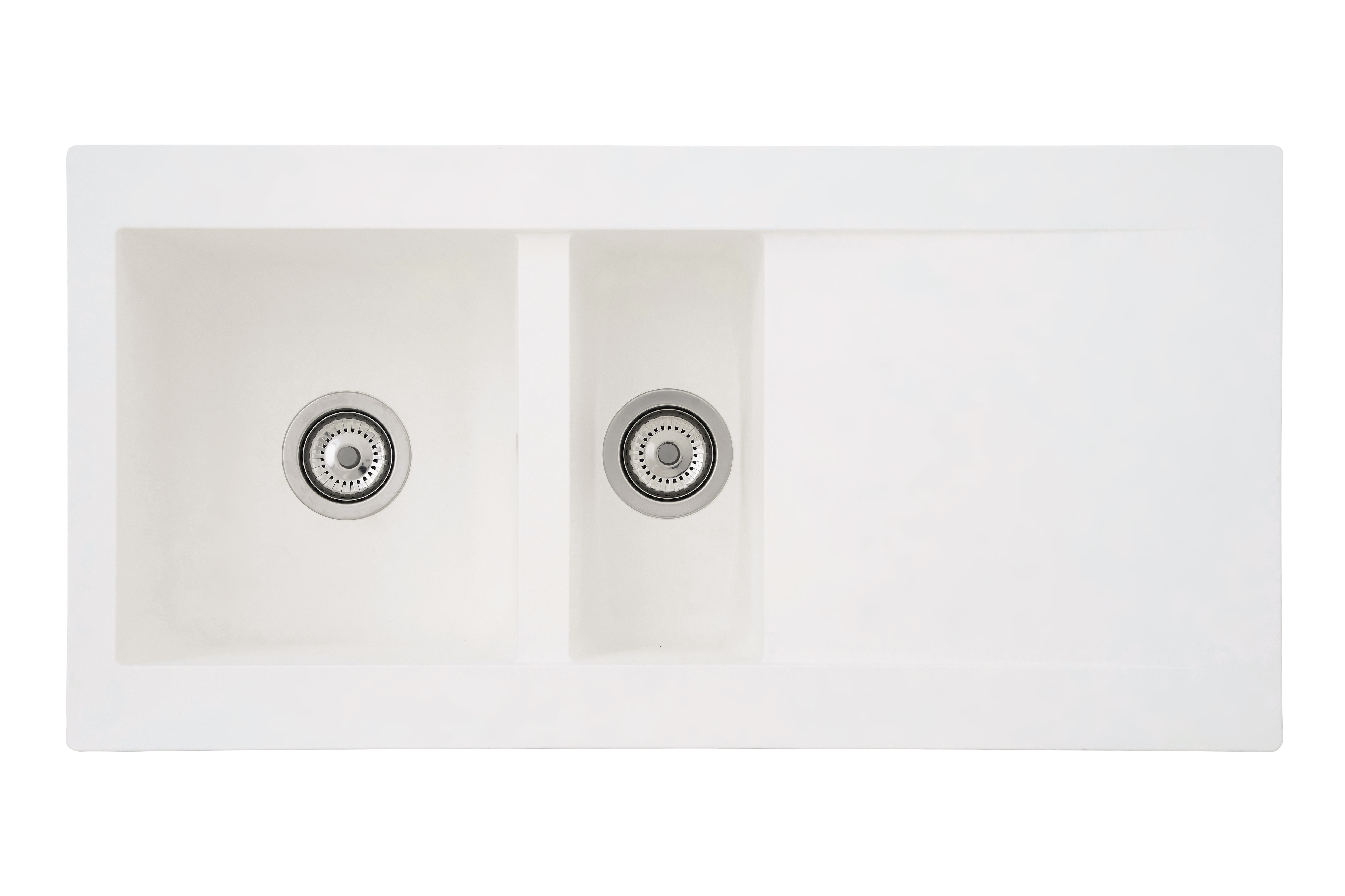 Respekta Mineralite Einbausp&uuml;le Denver 100x50 cm - Wei&szlig; 