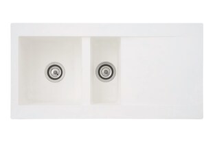 Respekta Mineralite Einbauspüle Denver 100x50 cm - Weiß 