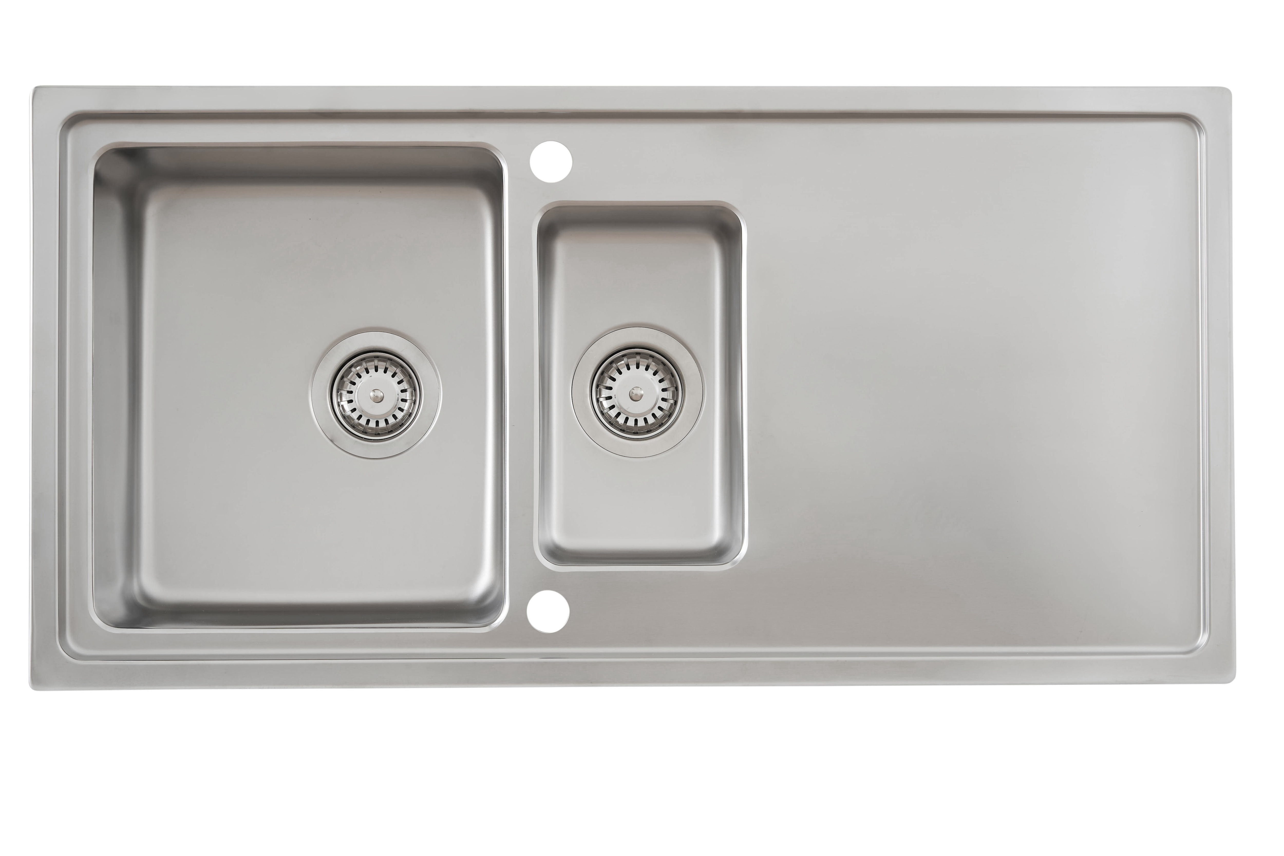 Respekta Edelstahlsp&uuml;le Chicago 100x50 cm, inkl. Schneidebrett & Abtropfgitter 