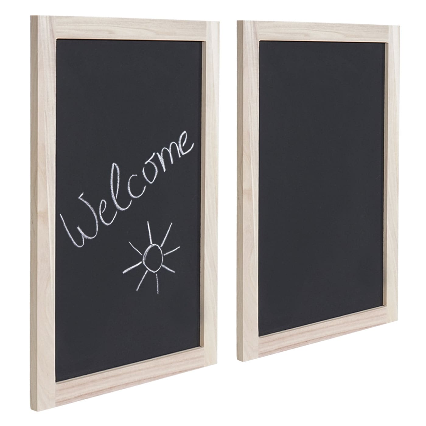 2er-Set Wandtafel MCW-C18, Kreidetafel Schreibtafel Schiefertafel Dekotafel Notiztafel ~ 60x40cm 