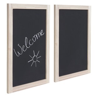 2er-Set Wandtafel MCW-C18, Kreidetafel Schreibtafel Schiefertafel Dekotafel Notiztafel ~ 60x40cm 