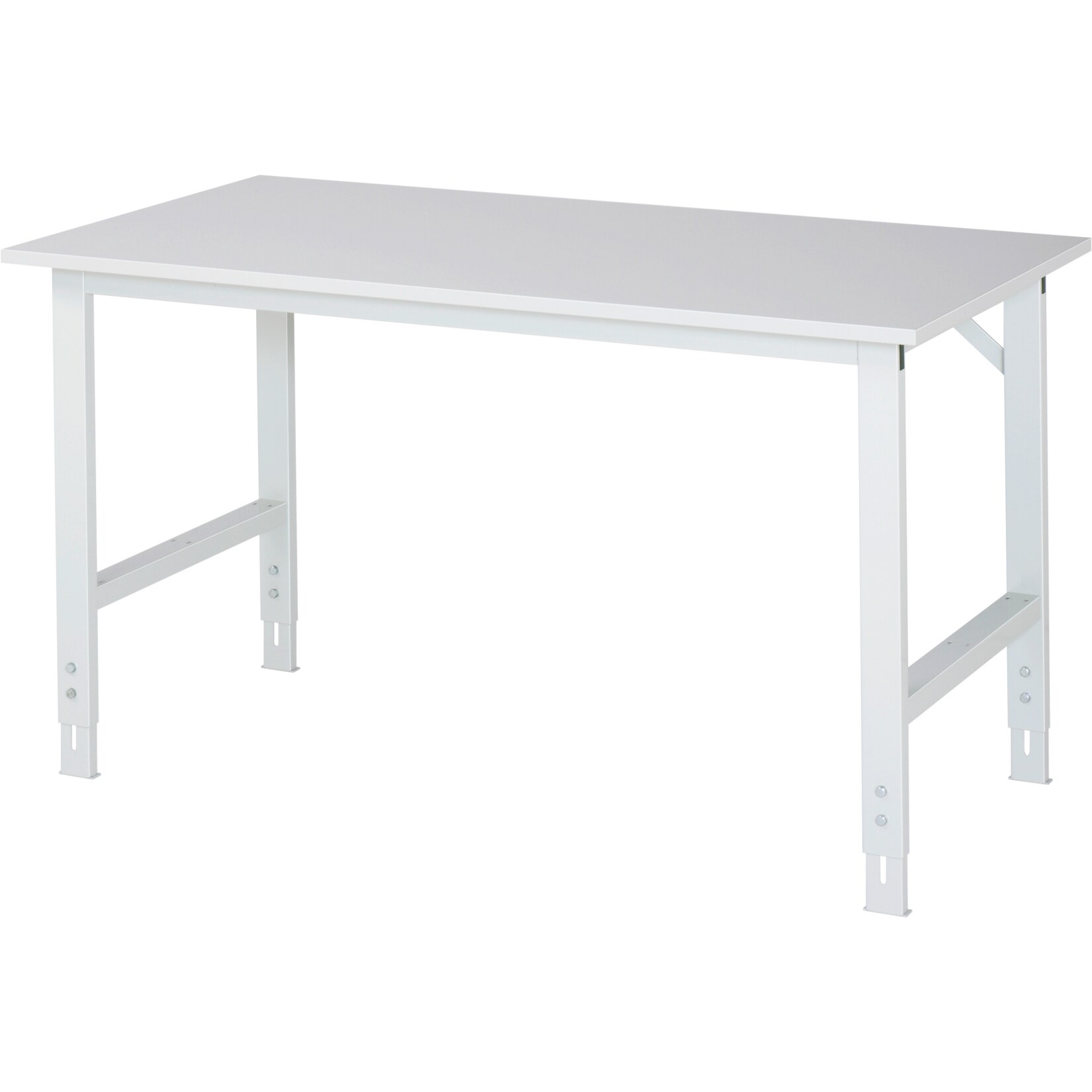 Rau Arbeitstisch Serie Tom 150 x 76-108 x 80 cm, Melamin-Platte