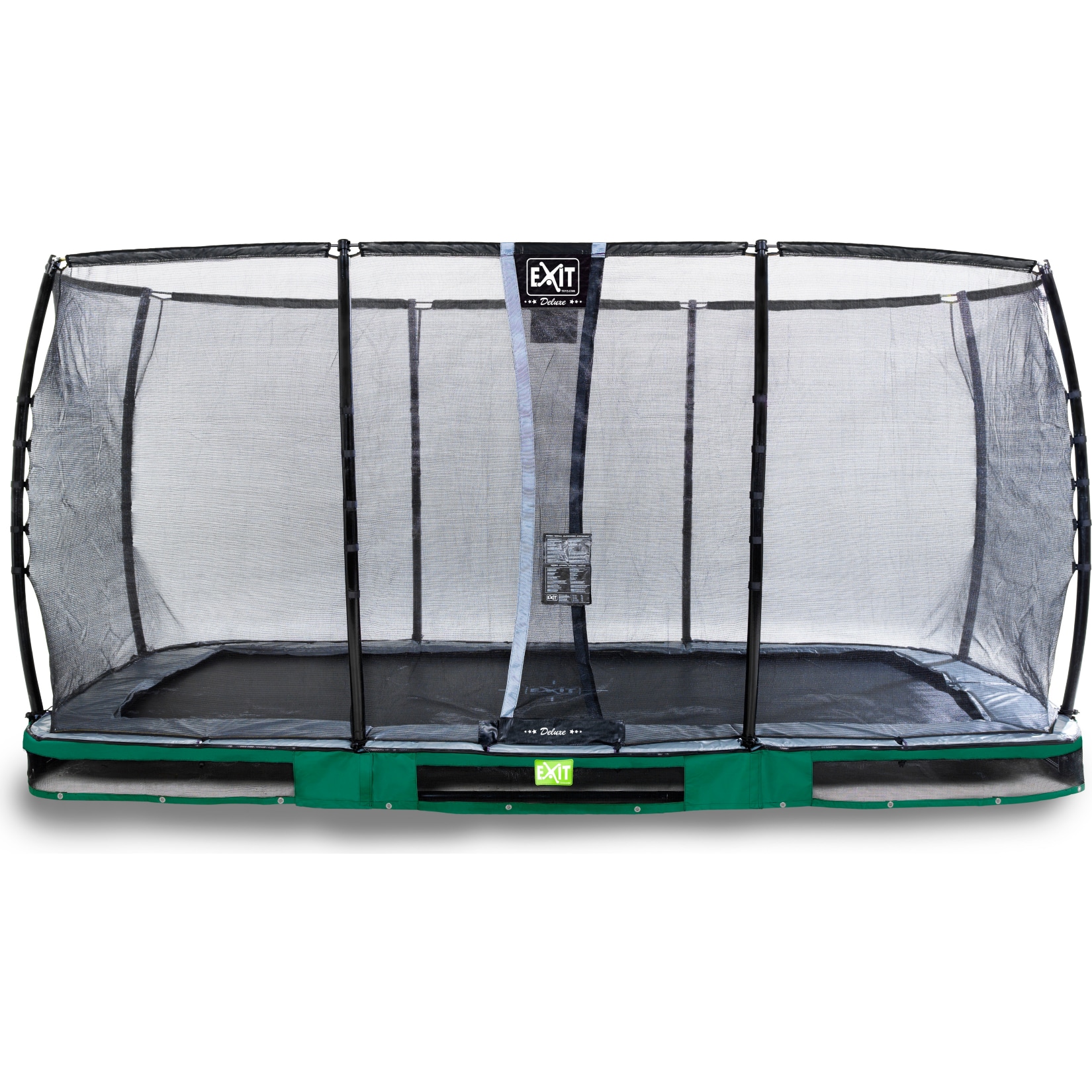 EXIT Elegant Ground Premium 244x427 (8x14ft) + Sicherheitsnetz Deluxe RECHTECKIG gr&uuml;n 