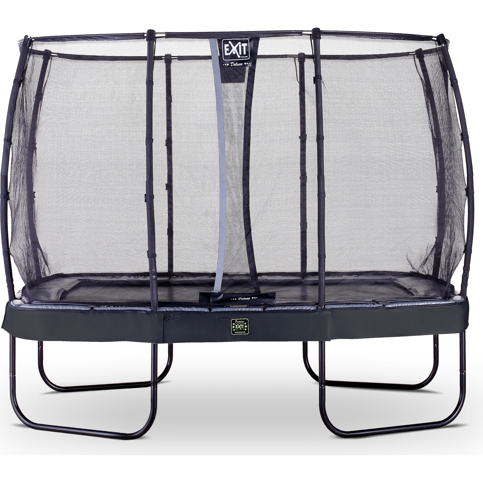 EXIT Elegant Premium Rect. 214x366 (7x12ft) + Sicherheitsnetz Deluxe RECHTECKIG schwarz 