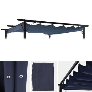 Ersatzbezug 320x250cm für Dach Pergola Pavillon MCW-C42 3x3m ~ blau 
