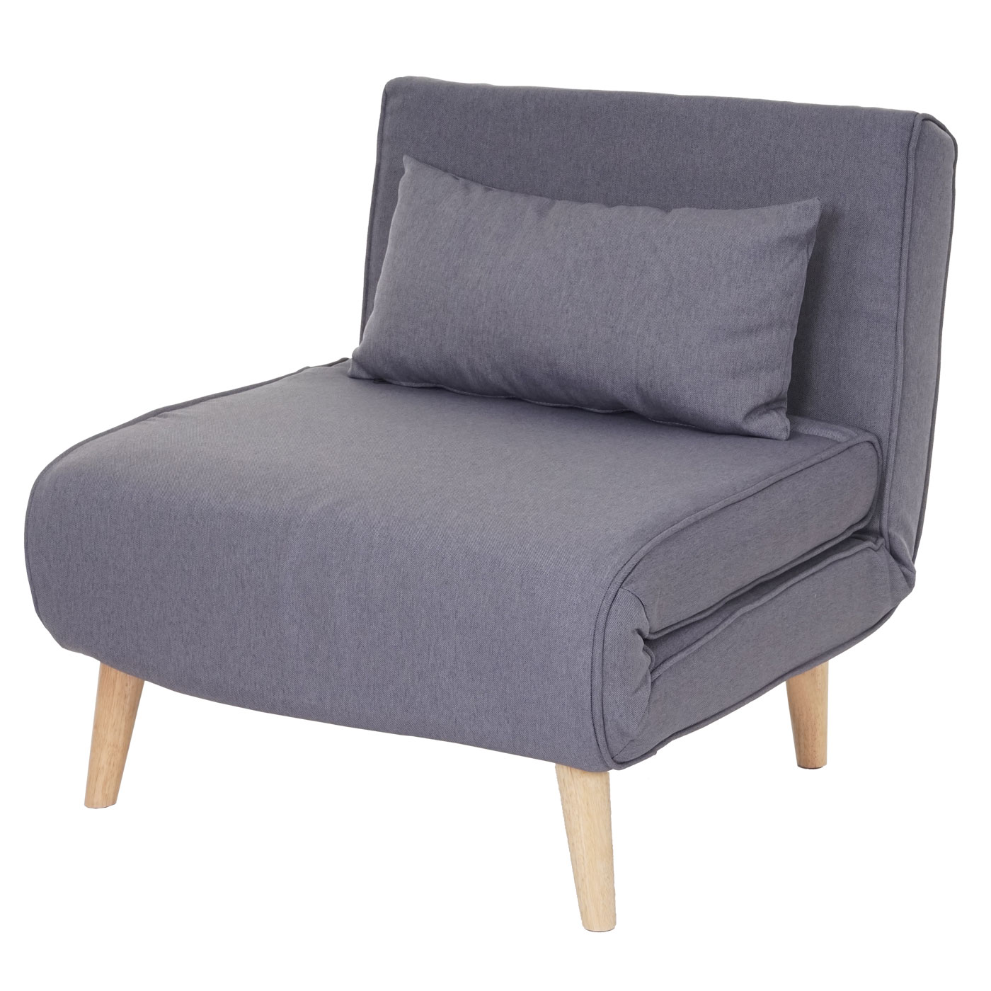 Schlafsessel MCW-D35, Schlafsofa Funktionssessel Klappsessel Relaxsessel Jugendsessel Sessel, Stoff/Textil ~ hellgrau 