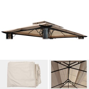 Ersatzbezug für Dach Pergola Pavillon Nisa 4,5x3,5m ~ creme 