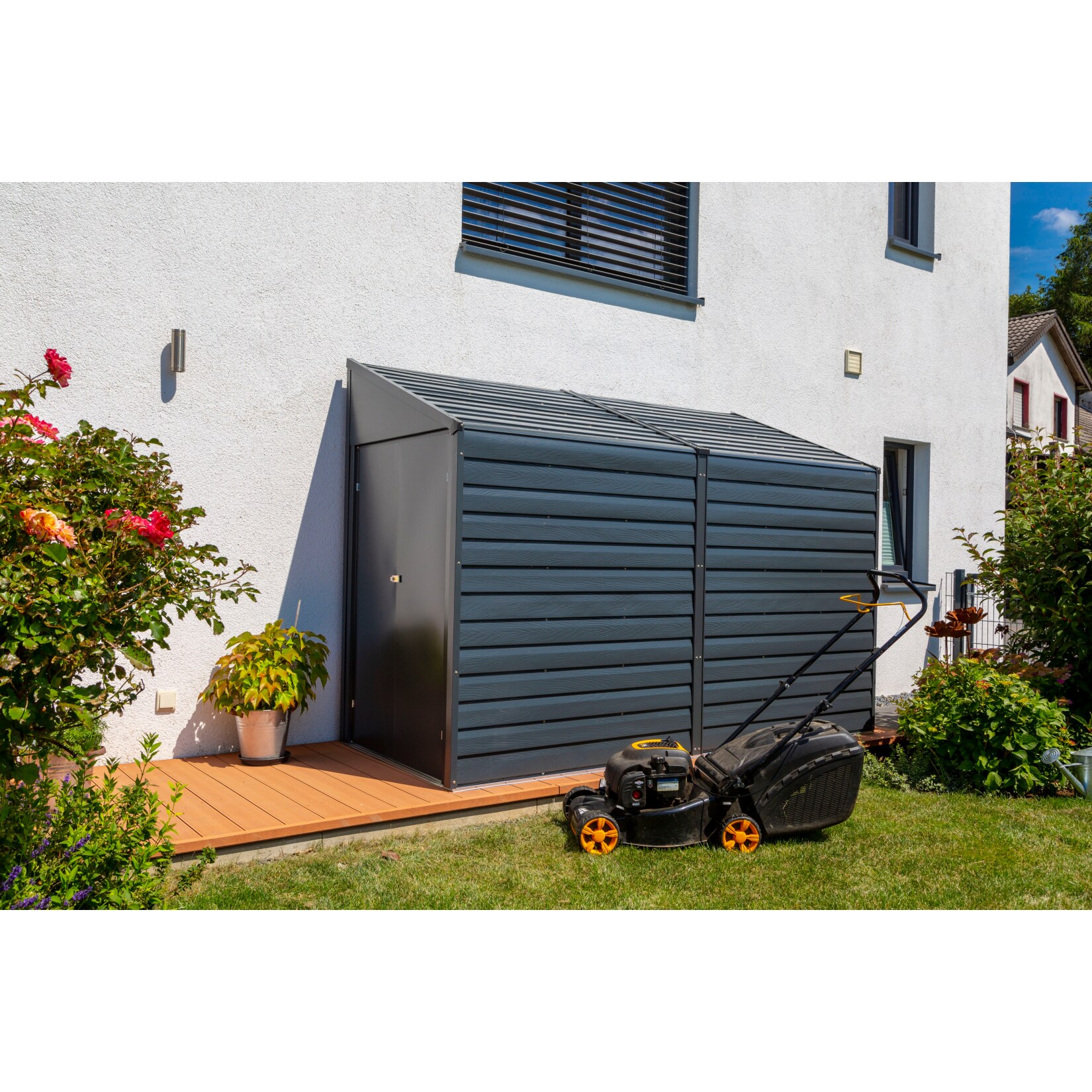 Spacemaker Metallger&auml;tehaus, 124 x 295 cm - grau 