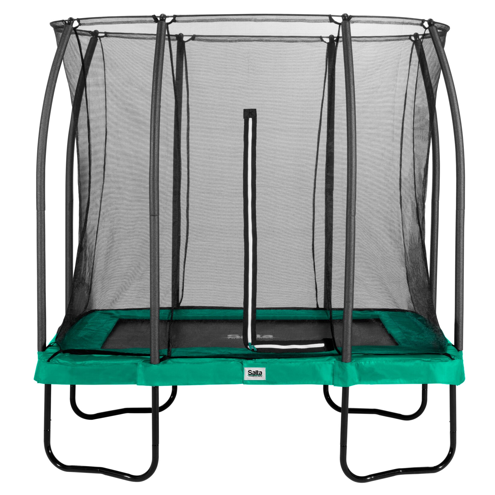Salta Trampoline - Comfort Edition - rechteckig - 153 x 214cm - 5x7ft - Schutzrand gr&uuml;n 