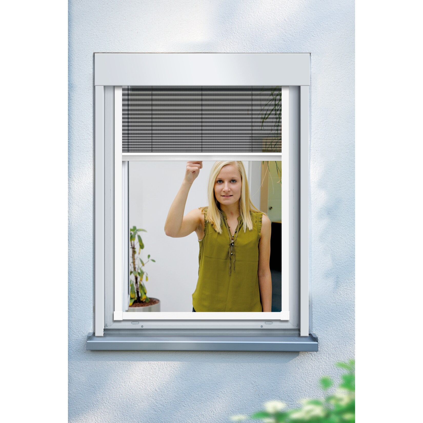 Insektenschutz-Fenster-Plissee, 140 x 150 cm
