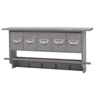 Küchenregal MCW-C49, Haushaltsregal Regal, Vintage mit 5 Schubladen 32x65x13cm ~ Shabby Look, grau 