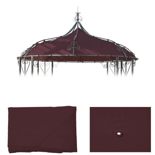 Ersatzbezug für Dach Pergola Pavillon Cabrera Ø 3m ~ rot-braun 