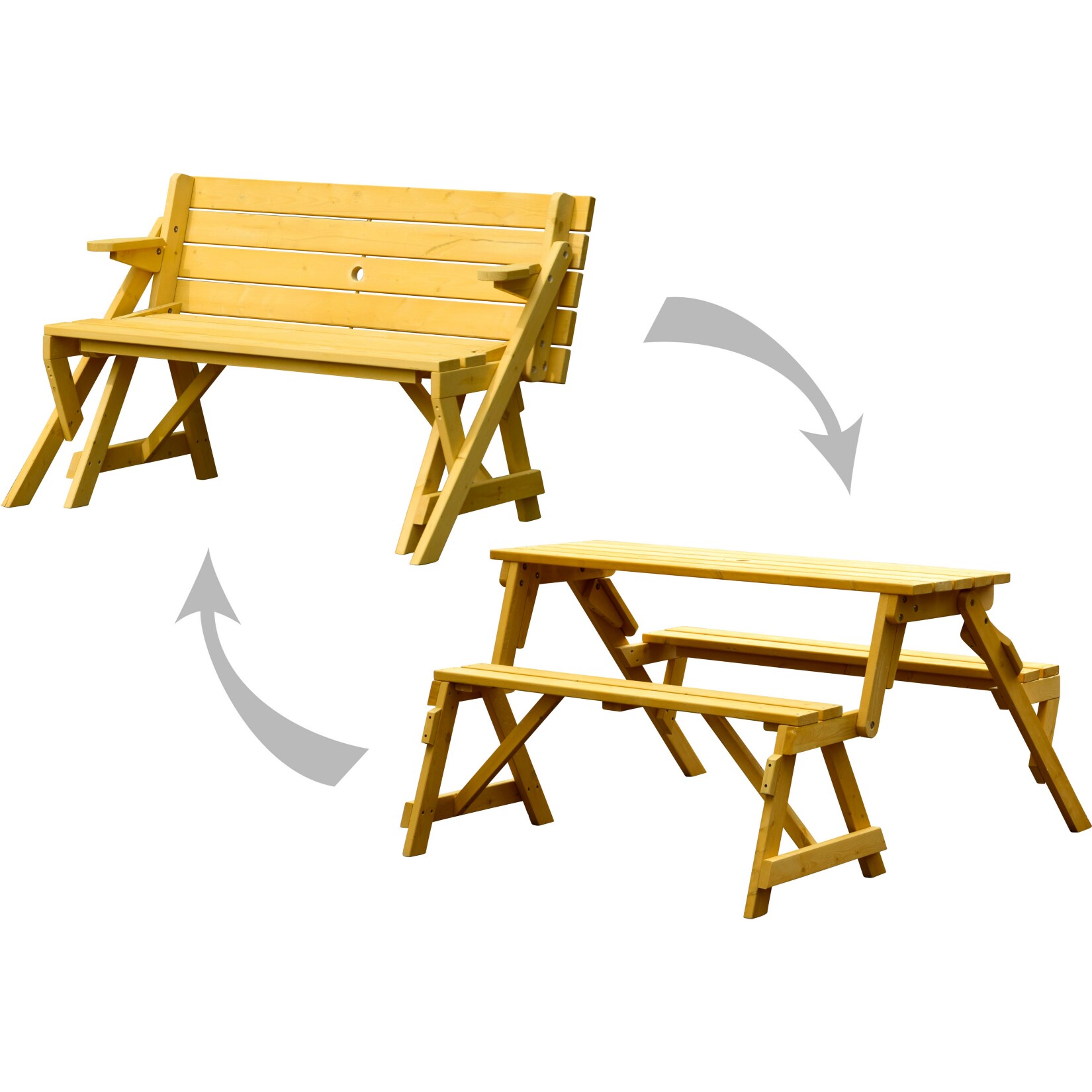 dobar Gartentisch "2 in 1" BxTxH: 138x144x77 cm