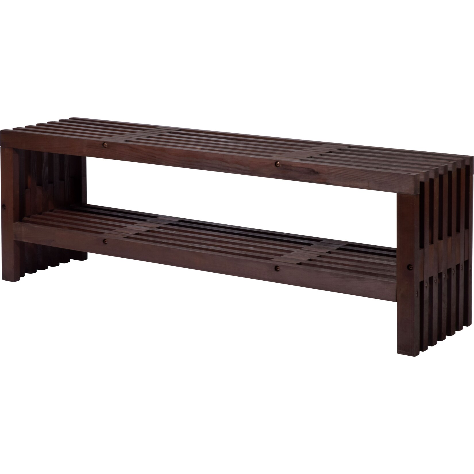 dobar Kaminholzregal "Svensson" Gartenbank mit Stauraum