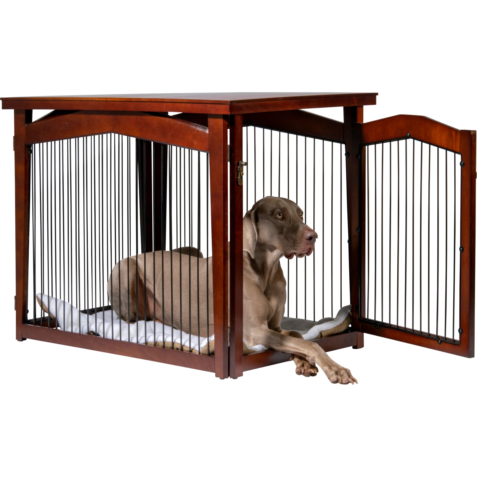 dobar Multifunktion Hundek&auml;fig mit Tischoberfl&auml;che Gr&ouml;&szlig;e L 