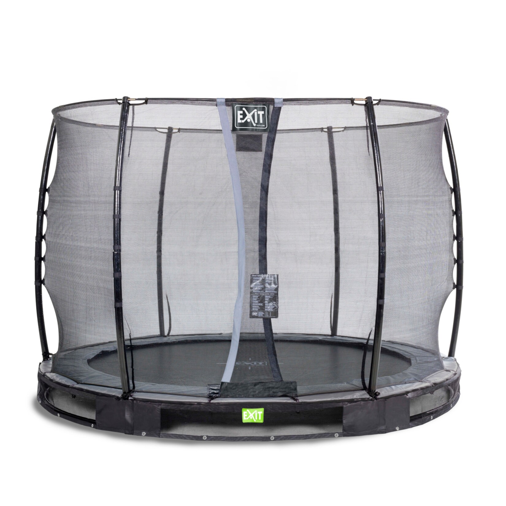 Elegant Ground 305 (10ft) RUND + Sicherheitsnetz Economy schwarz