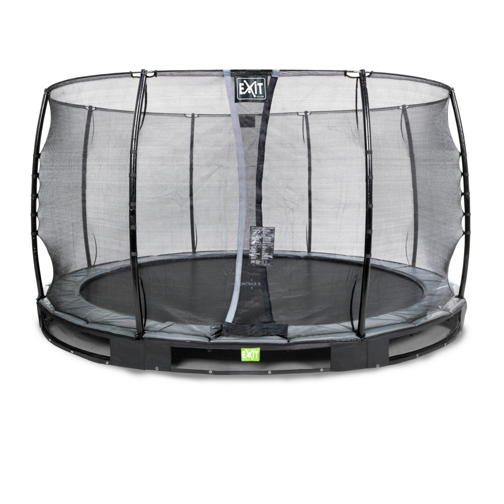 Elegant Ground 366 (12ft) RUND + Sicherheitsnetz Economy schwarz