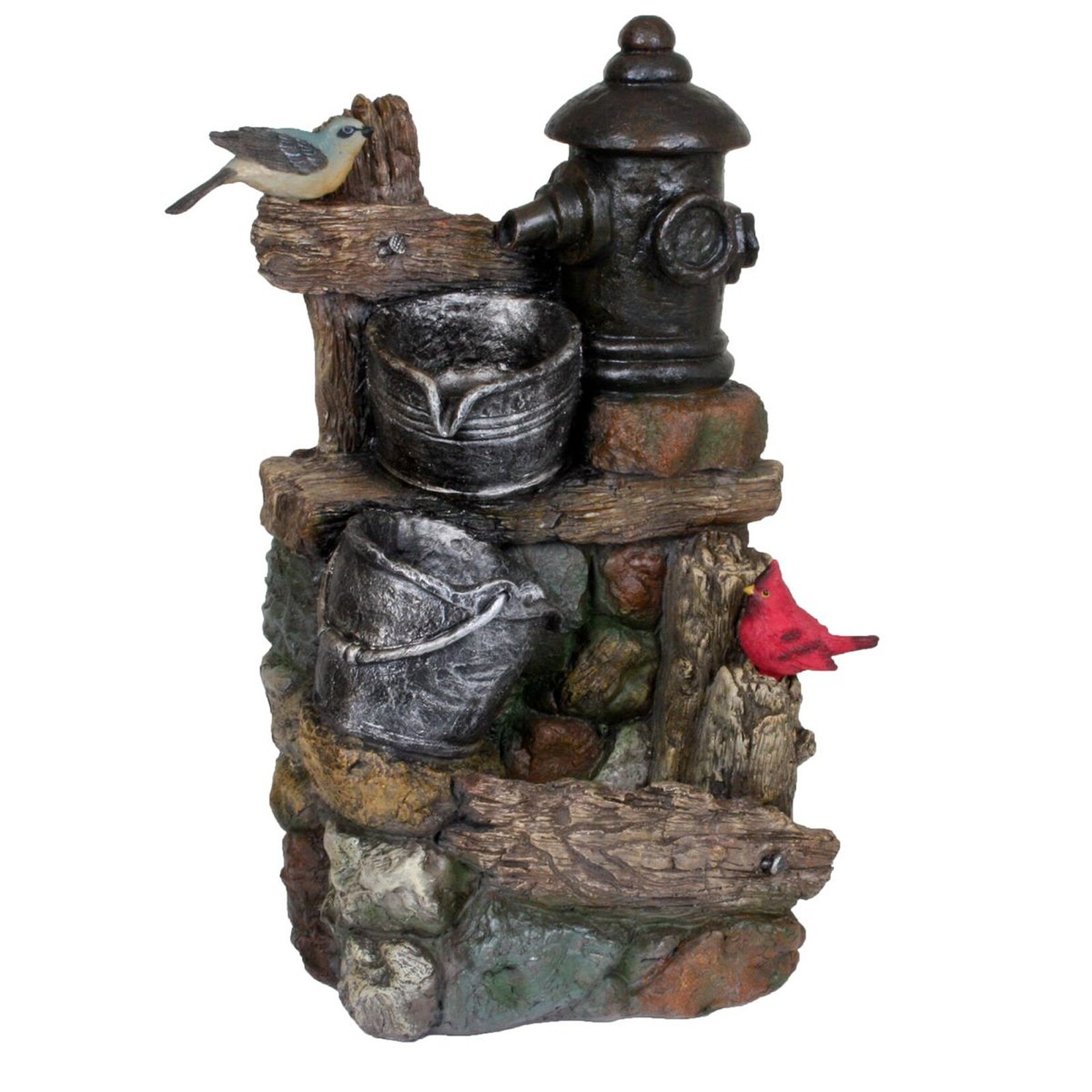 Brunnen METIS in Holz-/Stein-Optik