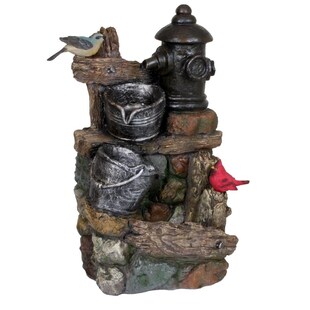 Brunnen METIS in Holz-/Stein-Optik 