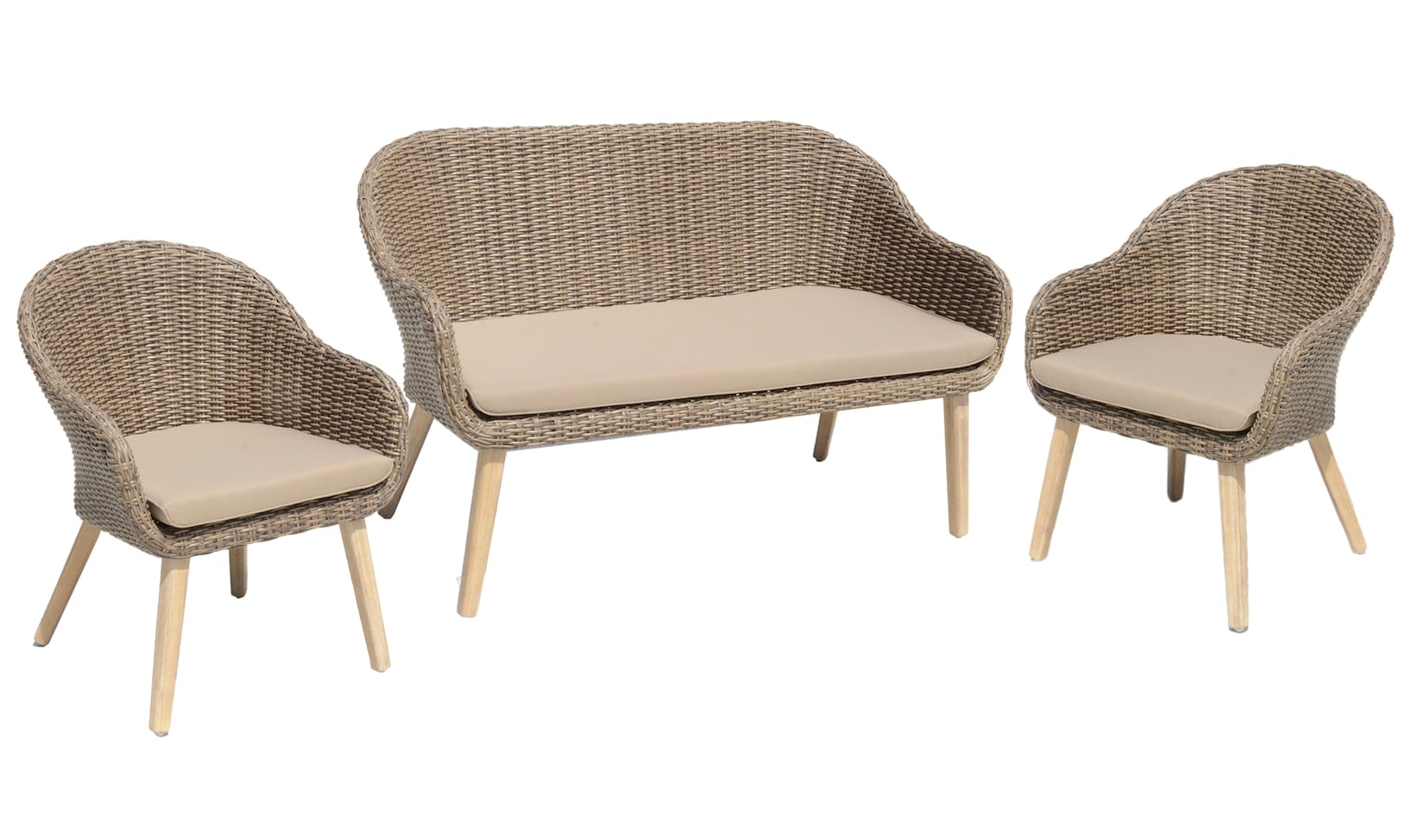 Sofa & Stuhl Set PUEBLO, 3-teilig