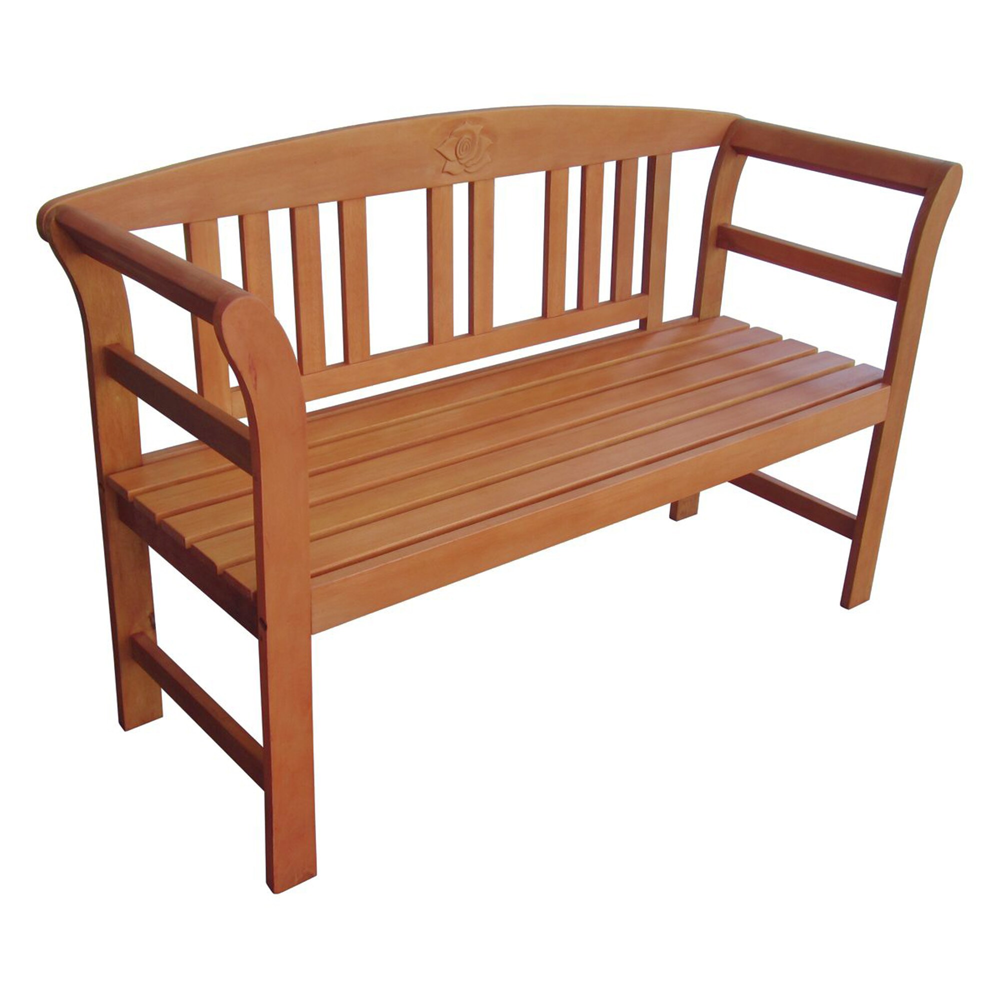 Gartenbank SAN JOSE mit Rose, 2-Sitzer 