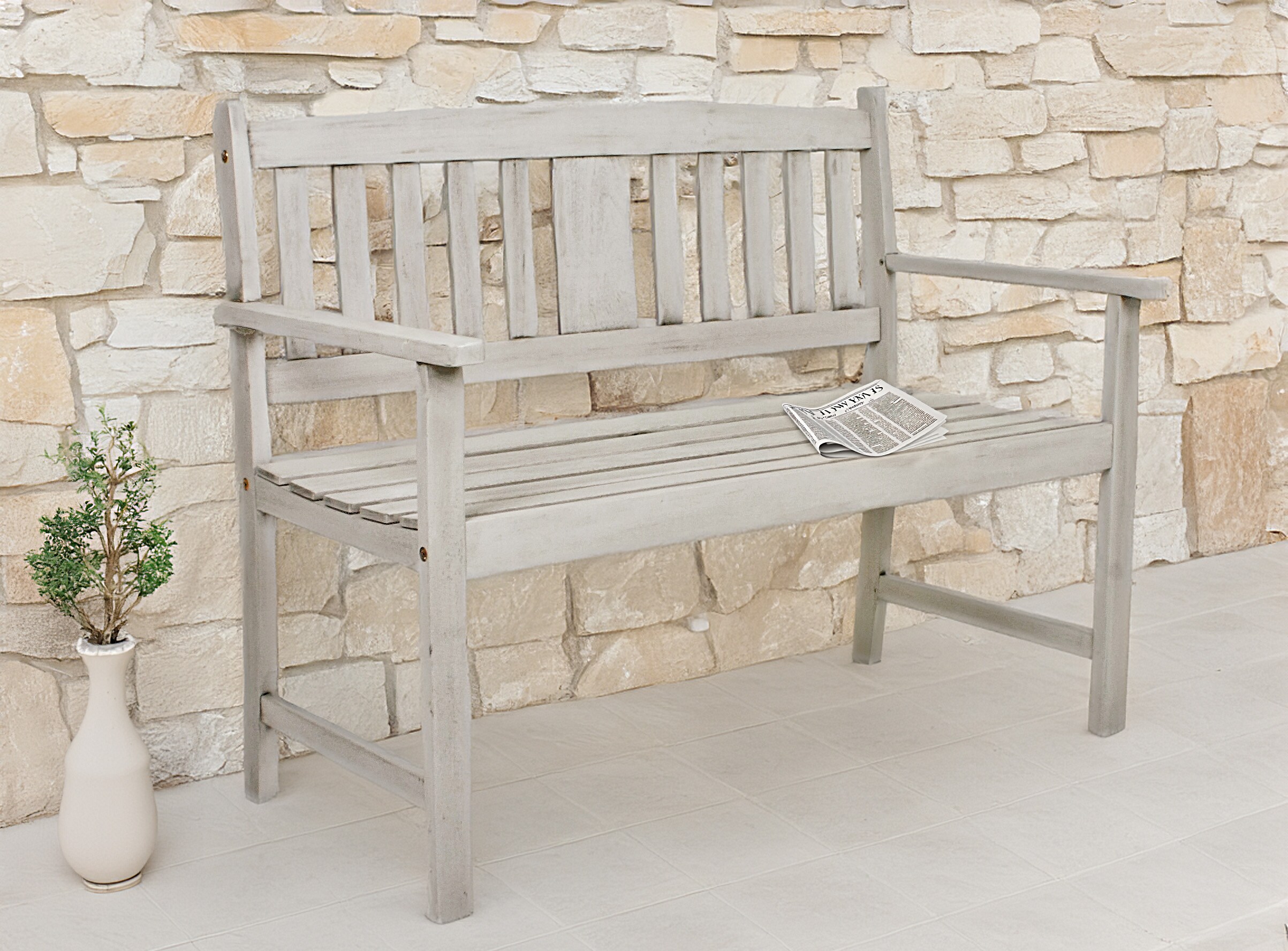 Bank STIRLING, 2-Sitzer, grau 