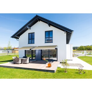 Home Deluxe LED-Vollkassettenmarkise Elos V2 inkl. Sensor, sandfarben - 350 x 250 cm 