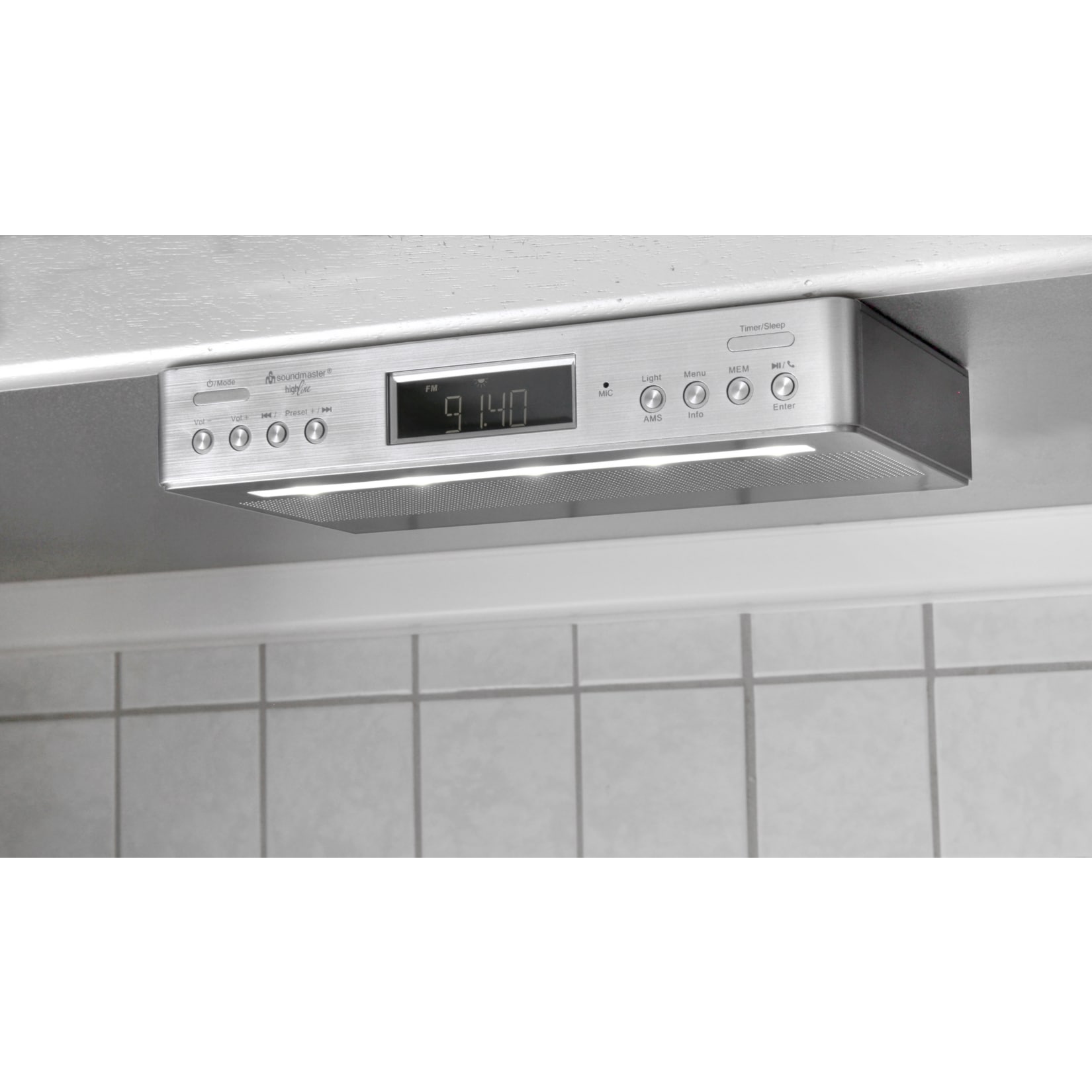 Soundmaster UR 2045 Si DAB+/UKW PLL-K&uuml;chenunterbauradio mit Bluetooth und Freisprechfunktion 