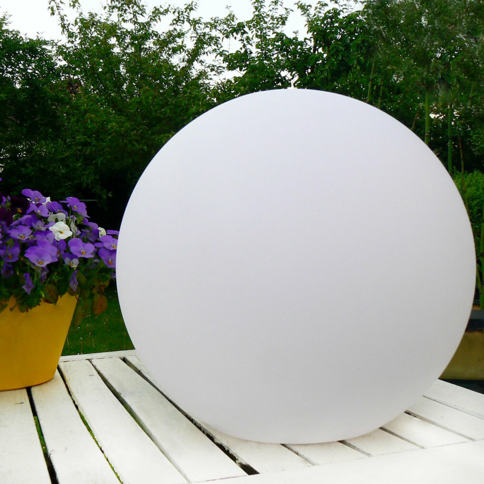 &Oslash; 30cm LED Solarlampe Solarleuchte IP54 mit Farbwechsel, Lichtsensor, Erdspie&szlig; 