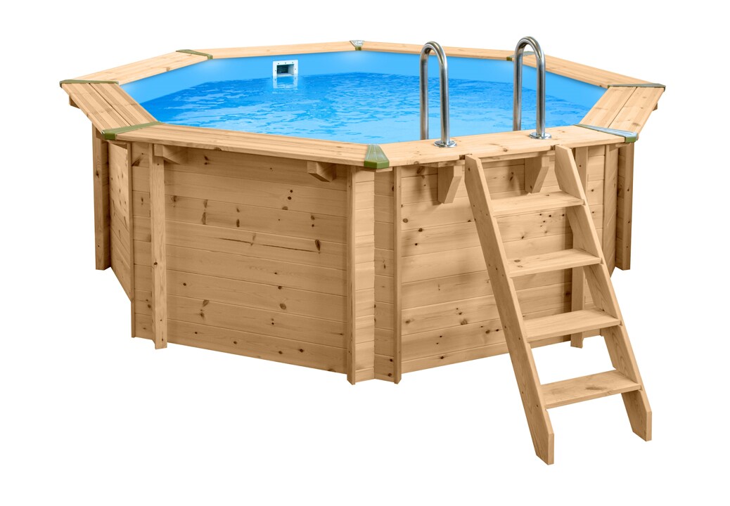 Holzpool "Java" &oslash; 3,55 m/ 1,16m POOLROBOTER SUPER SET 