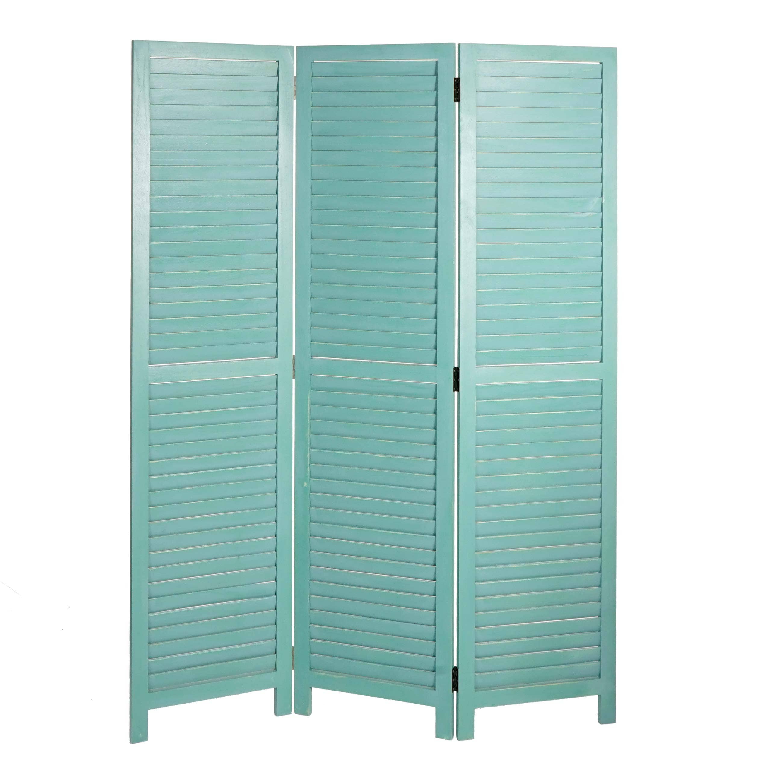 Paravent MCW-C30, Raumteiler Trennwand Sichtschutz, Shabby-Look Vintage, 170x120cm ~ gr&uuml;n 