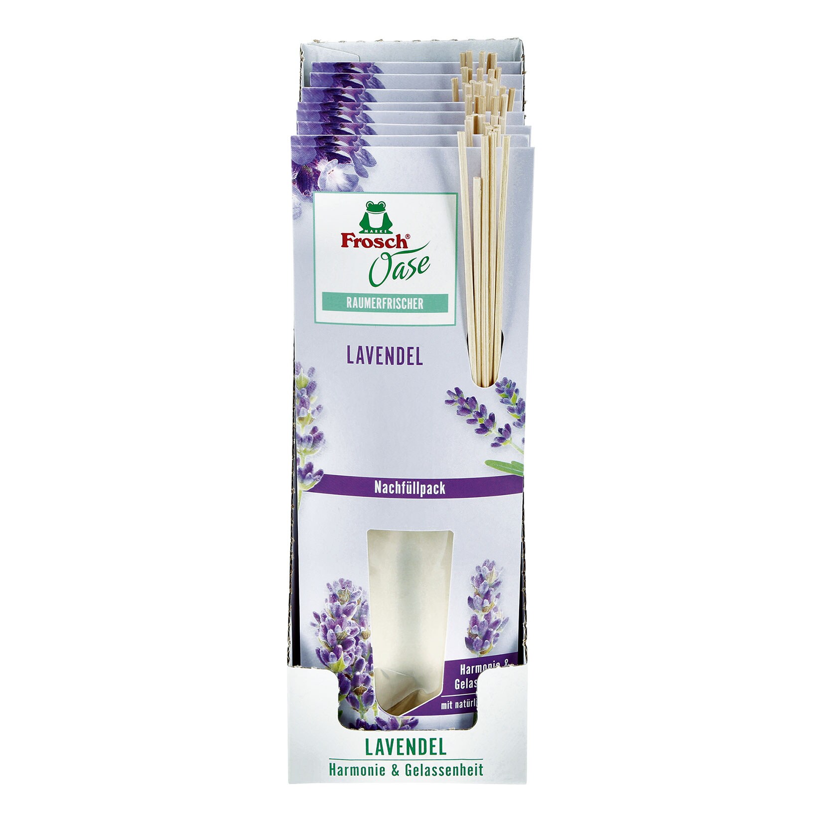 Frosch Oase Lavendel Raumerfrischer Nachf&uuml;llpack 90 ml, 8er Pack - Bild 1