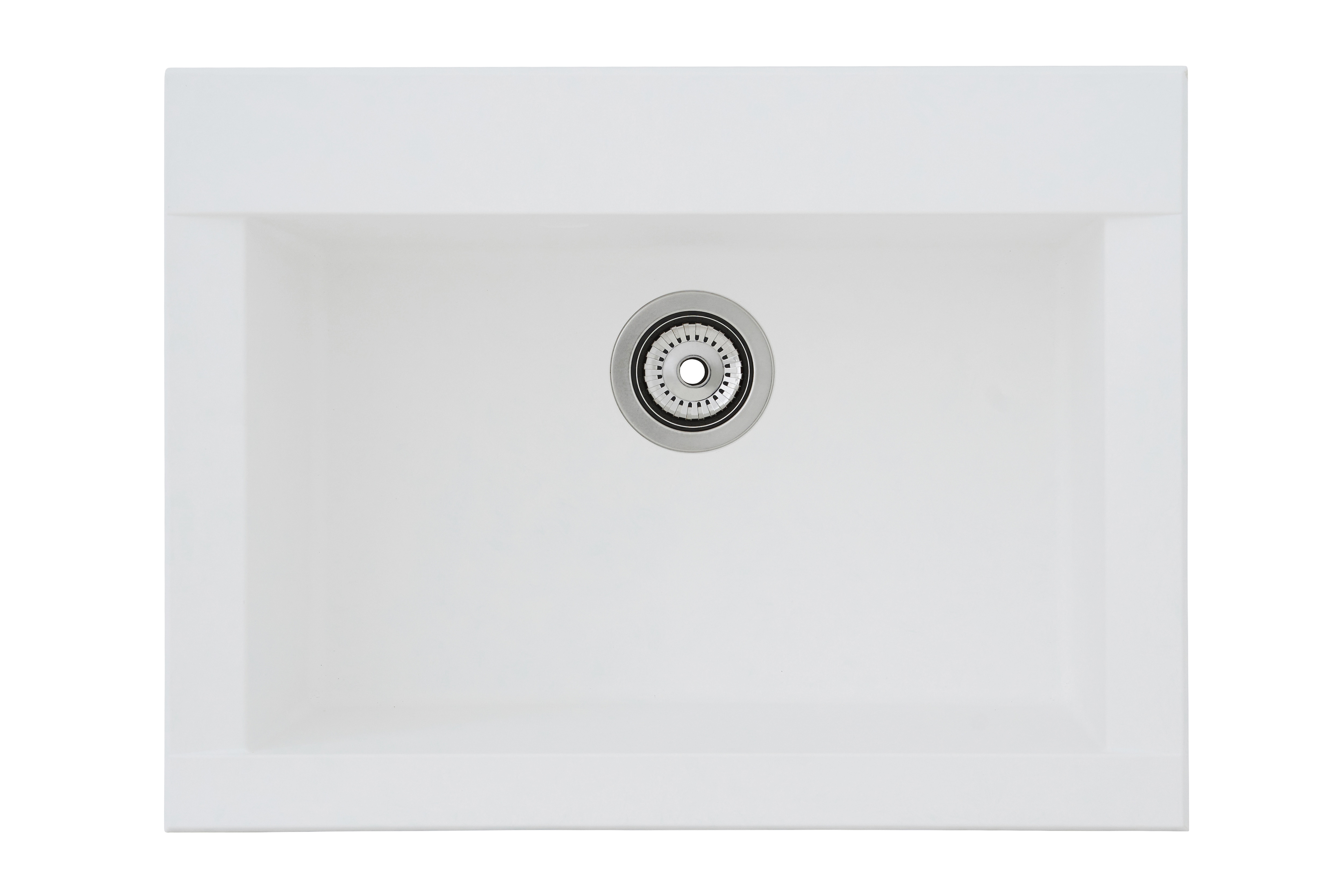 Respekta Mineralite Einbausp&uuml;le Ohio 66x50 cm - Wei&szlig; 