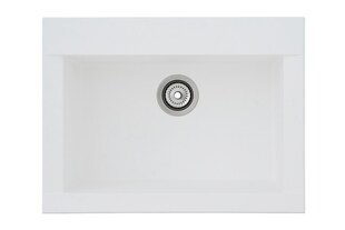 Respekta Mineralite Einbauspüle Ohio 66x50 cm - Weiß 