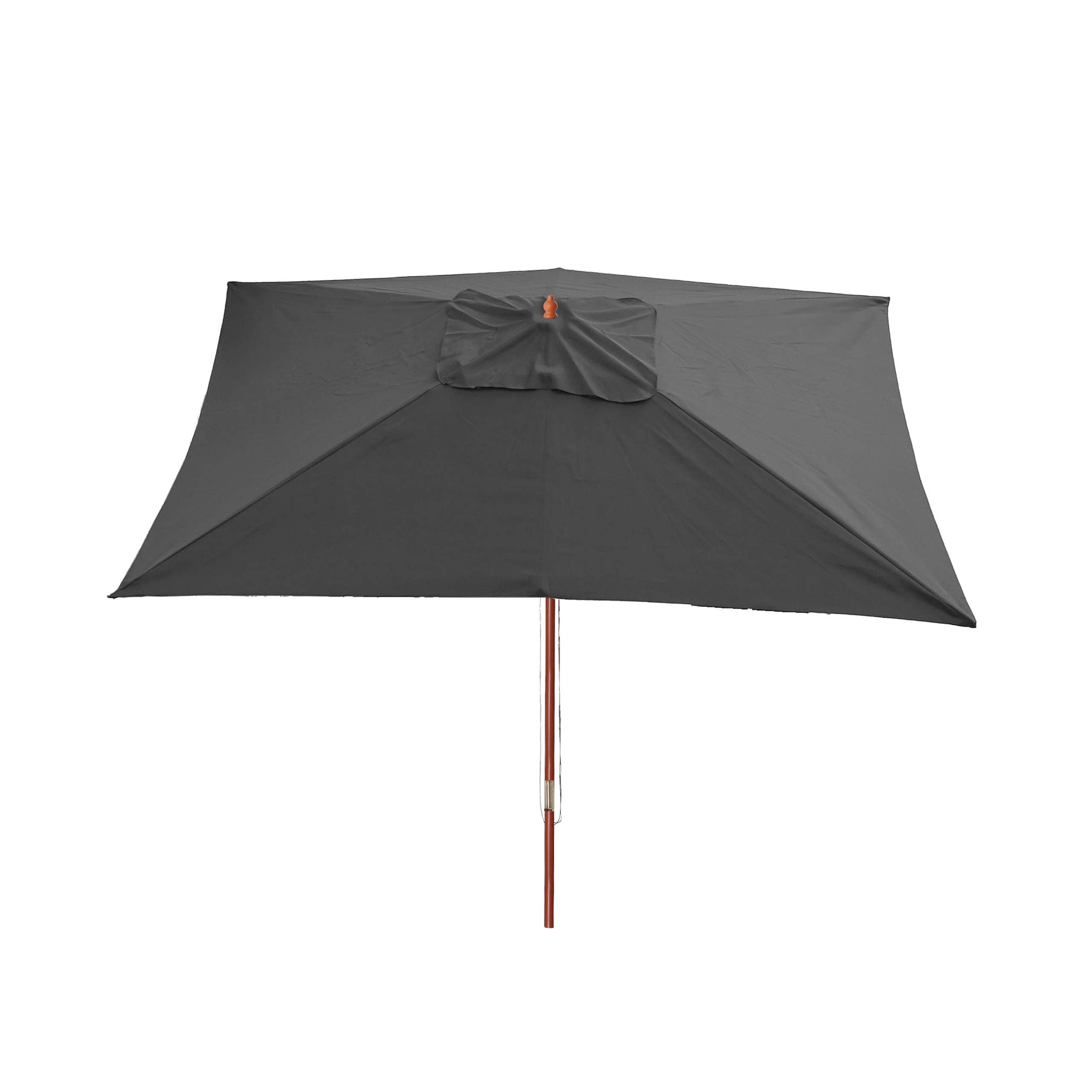 Sonnenschirm Lissabon, Gartenschirm Marktschirm, 3x4m Polyester/Holz 6kg ~ anthrazit - Bild 1