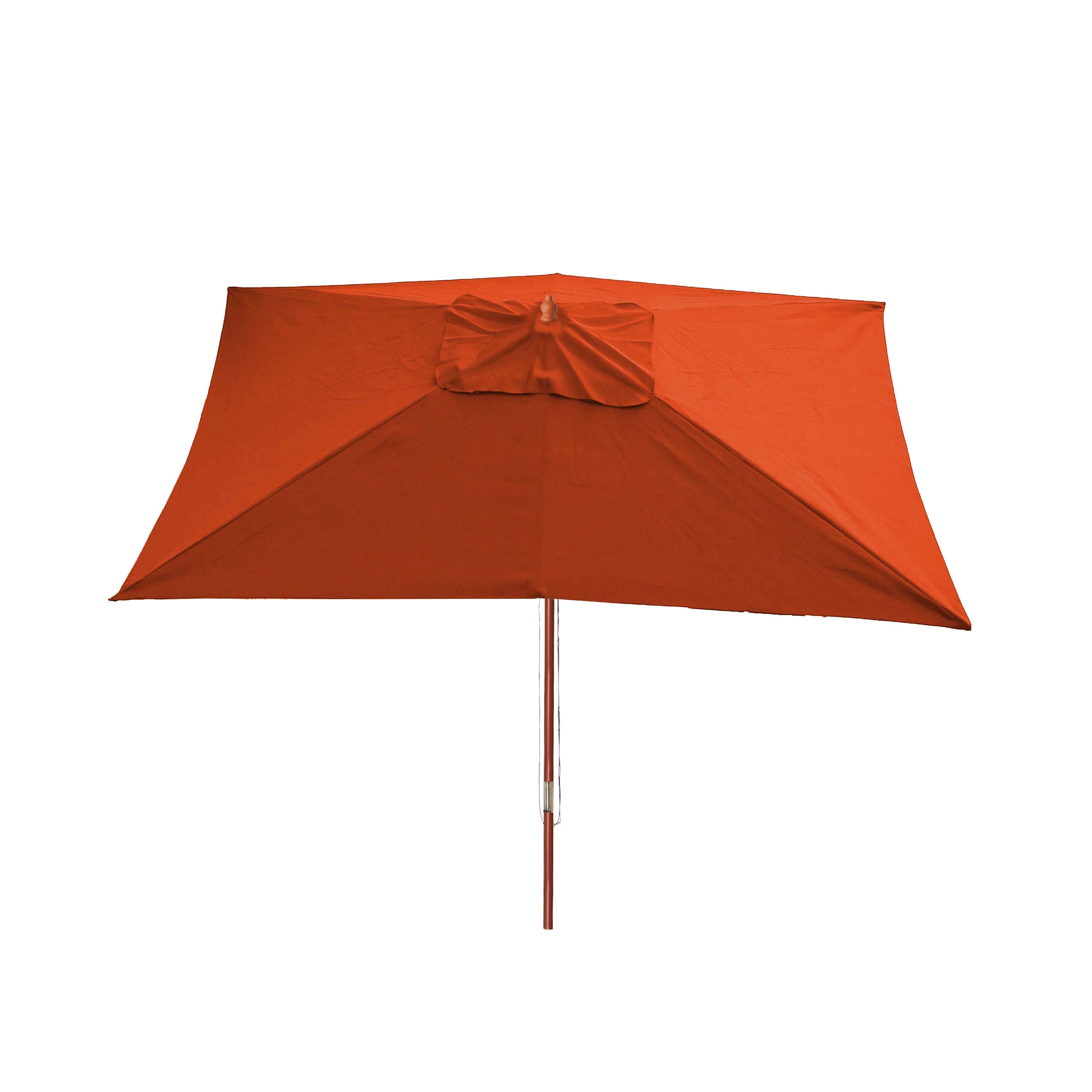 Sonnenschirm Lissabon, Gartenschirm Marktschirm, 3x4m Polyester/Holz 6kg ~ terracotta 