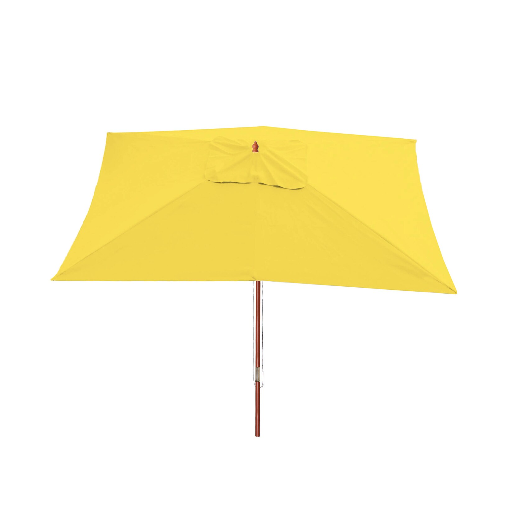 Sonnenschirm Lissabon, Gartenschirm Marktschirm, 3x4m Polyester/Holz  ~ gelb