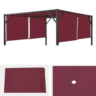 Ersatzbezug für Dach Pergola Pavillon Beja 3x4m ~ bordeaux-rot 