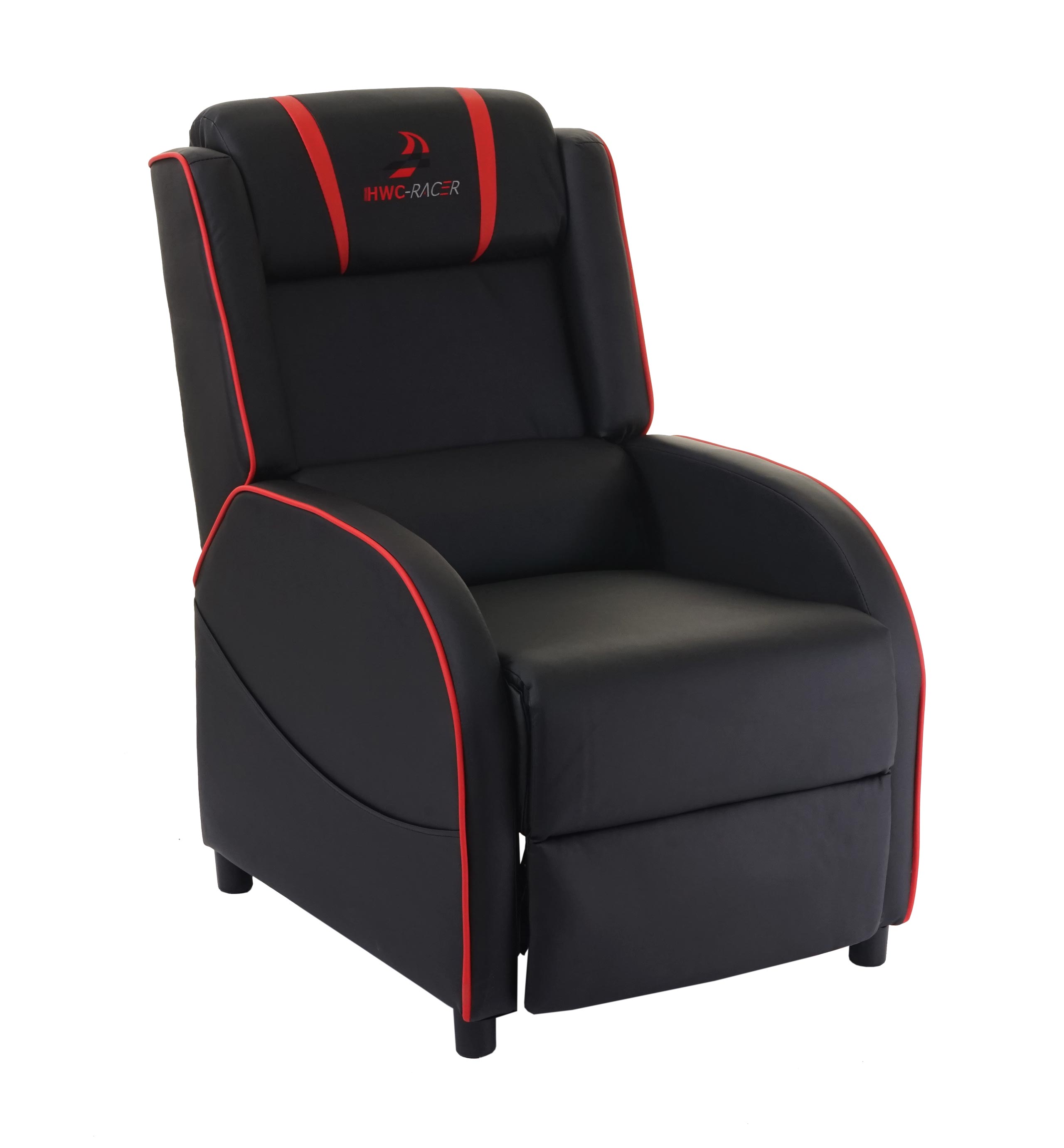 Fernsehsessel MCW-D68, Relaxsessel TV-Sessel Gaming-Sessel, Kunstleder ~ schwarz/rot 