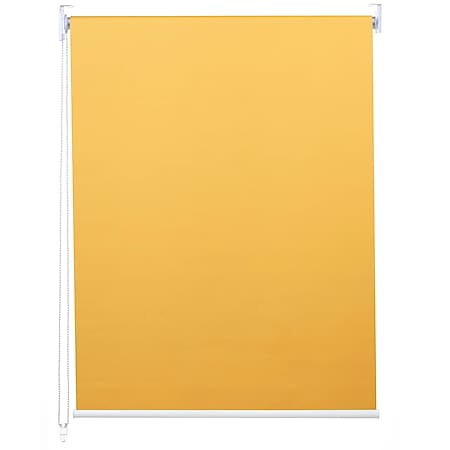 Rollo MCW-D52, Fensterrollo Seitenzugrollo Jalousie, Sonnenschutz Verdunkelung blickdicht 120x230cm ~ gelb 