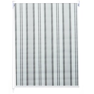 Rollo MCW-D52, Fensterrollo Seitenzugrollo Jalousie, Sonnenschutz Verdunkelung blickdicht 100x230cm ~ grau/weiß 