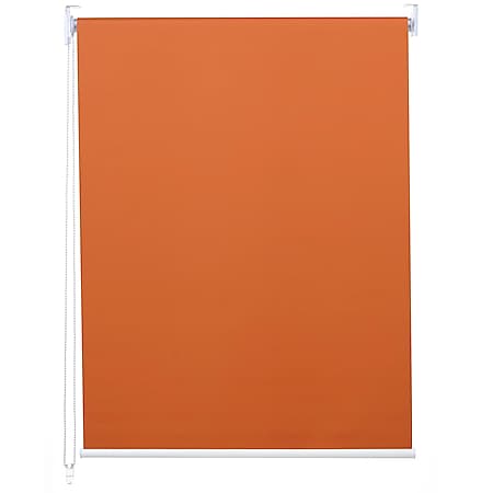 Rollo MCW-D52, Fensterrollo Seitenzugrollo Jalousie, Sonnenschutz Verdunkelung blickdicht 100x230cm ~ orange 