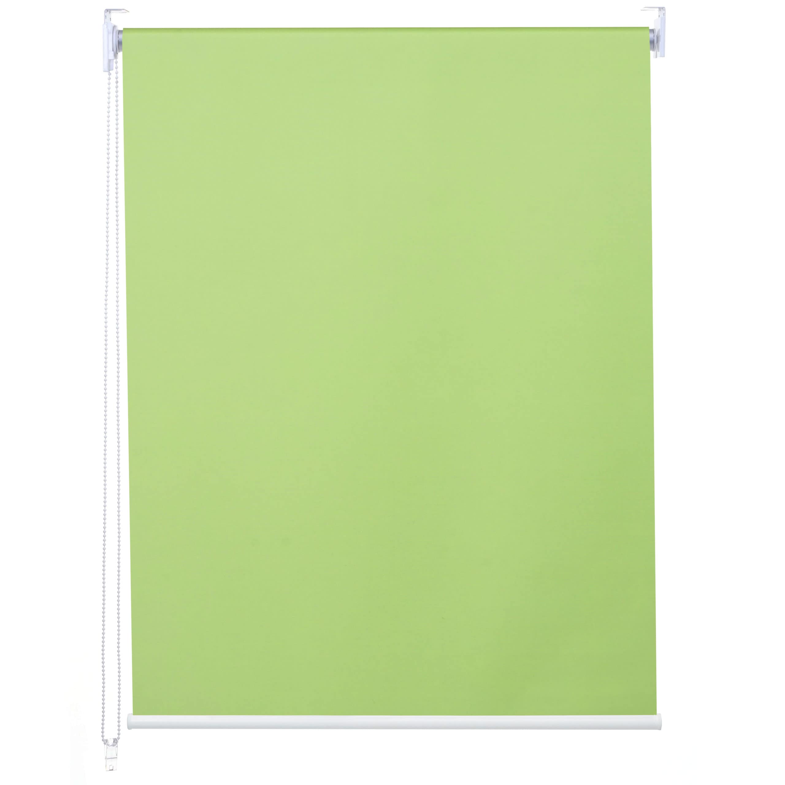 Rollo MCW-D52, Fensterrollo Seitenzugrollo Jalousie, Sonnenschutz Verdunkelung blickdicht 90x230cm ~ hellgr&uuml;n 