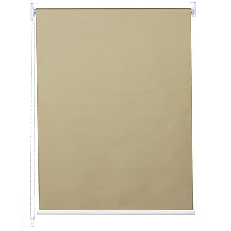 Rollo MCW-D52, Fensterrollo Seitenzugrollo Jalousie, Sonnenschutz Verdunkelung blickdicht 80x230cm ~ beige 