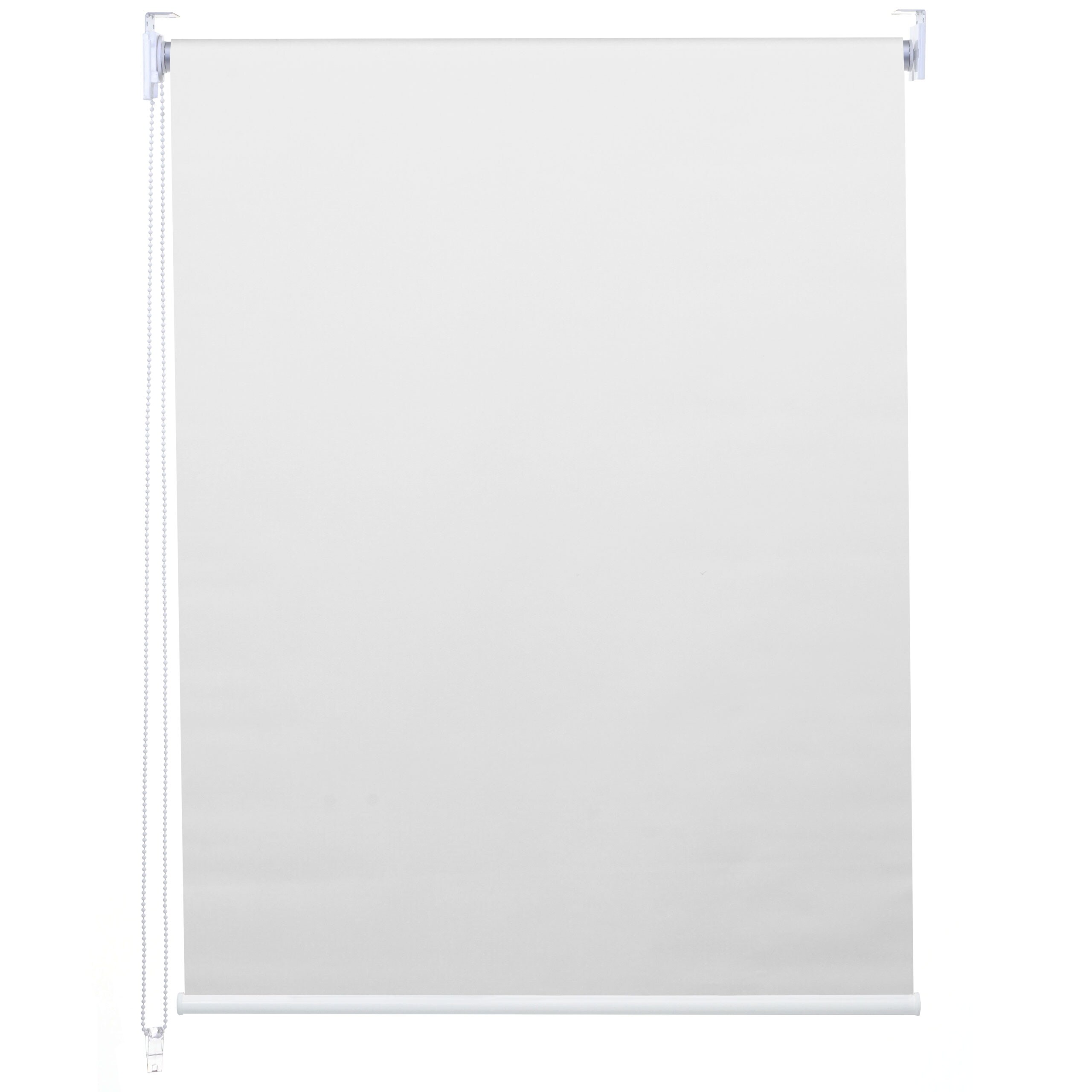 Rollo MCW-D52, Fensterrollo Seitenzugrollo Jalousie, Sonnenschutz Verdunkelung blickdicht 70x230cm ~ wei&szlig; 