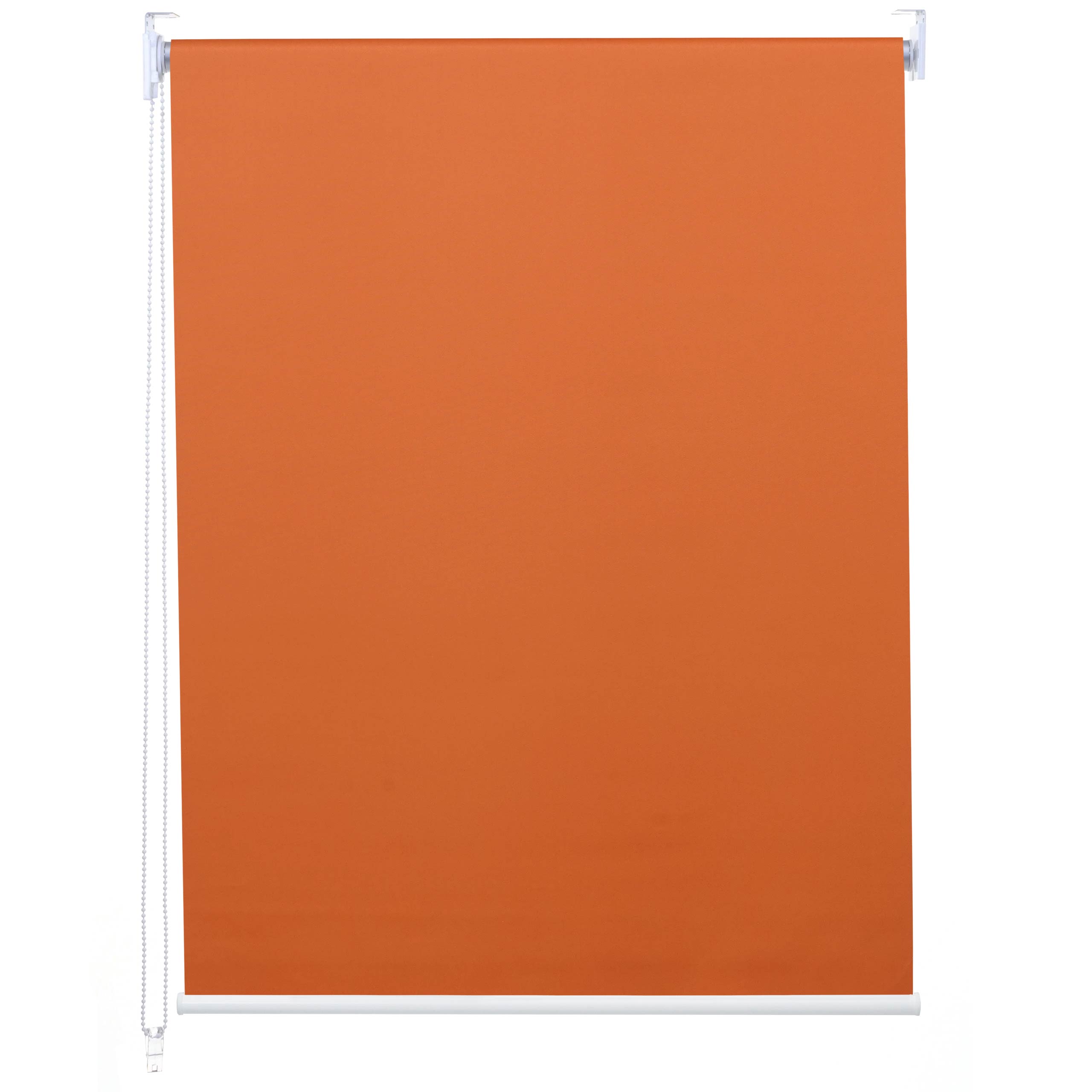 Rollo MCW-D52, Fensterrollo Seitenzugrollo Jalousie, Sonnenschutz Verdunkelung blickdicht 70x230cm ~ orange 